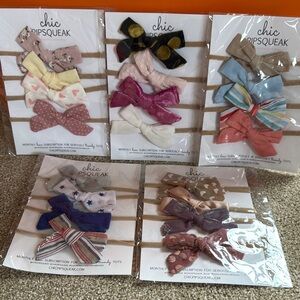 Chic Pipsqueak baby bow headband set